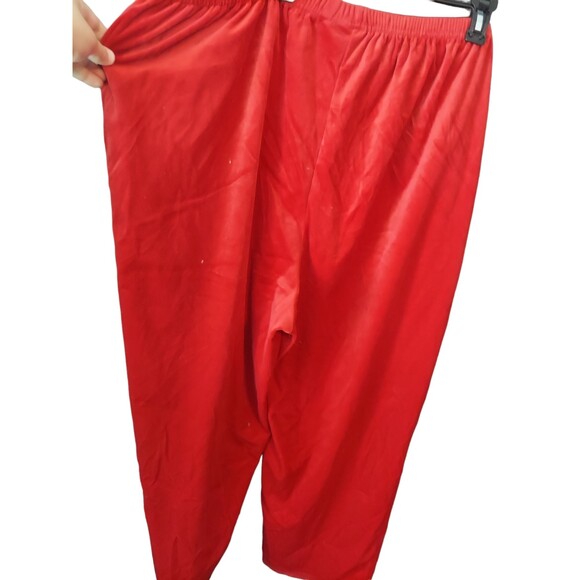 Vintage Anthony Richards Women's 3X Red Velour Pullover Sweatshirt & Pants Set - Picture 11 of 12